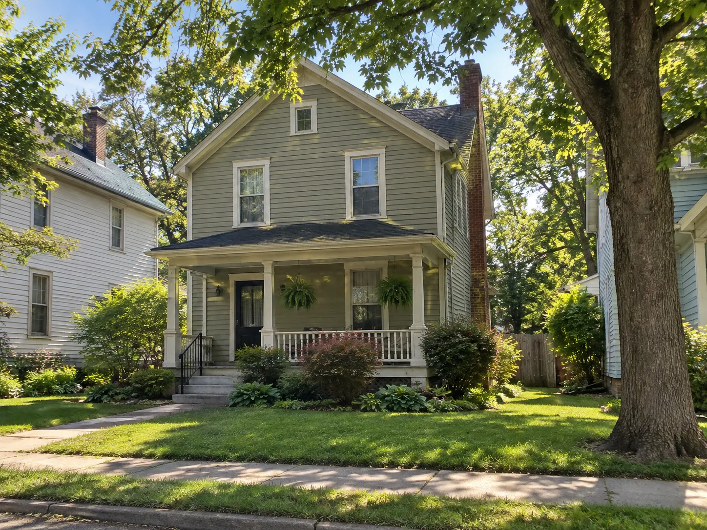 Older home in Olde Pickerington Village in Pickerington, Ohio